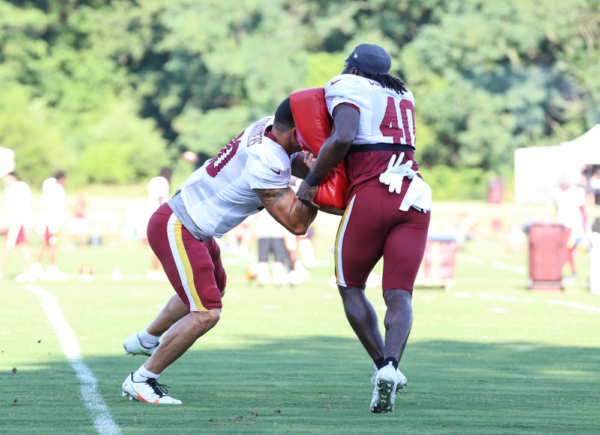 Washington Commanders Tight End Sammis Reyes (80) and Full Back