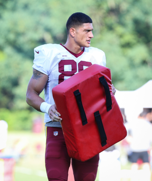 Washington Commanders Tight End Sammis Reyes (80) on the field b
