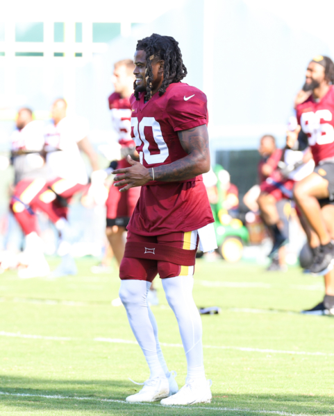 Washington Commanders Safety Bobby McCain (20) doing morning str
