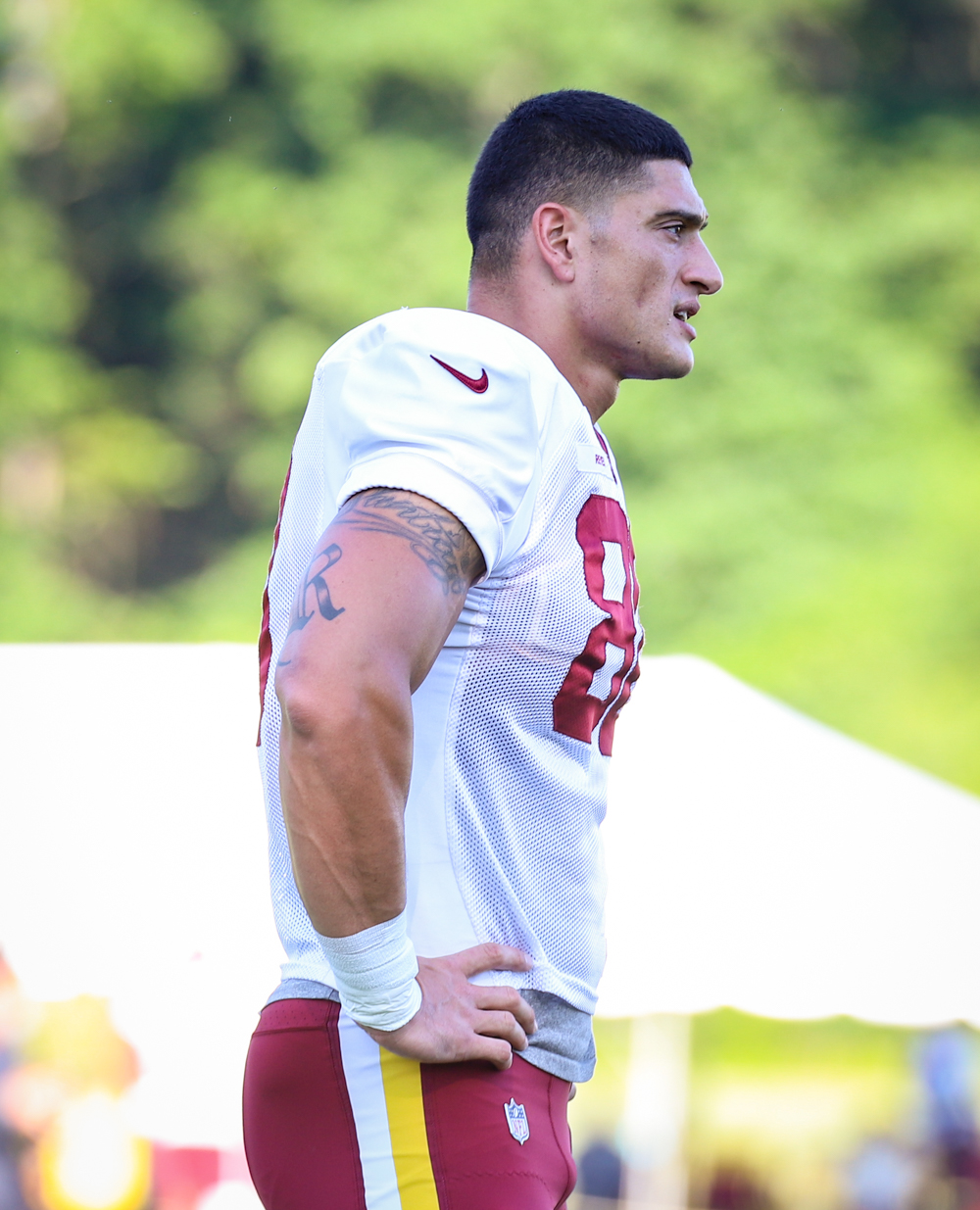 Washington Commanders Tight End Sammis Reyes (80) on the field b