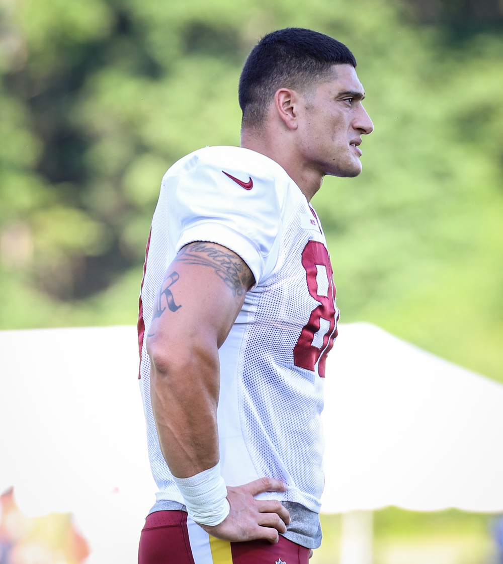 Washington Commanders Tight End Sammis Reyes (80) on the field b