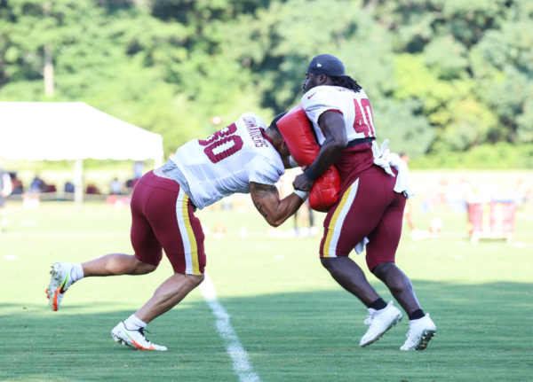Washington Commanders Tight End Sammis Reyes (80) and Full Back