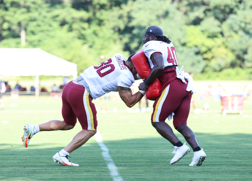 Washington Commanders Tight End Sammis Reyes (80) and Full Back