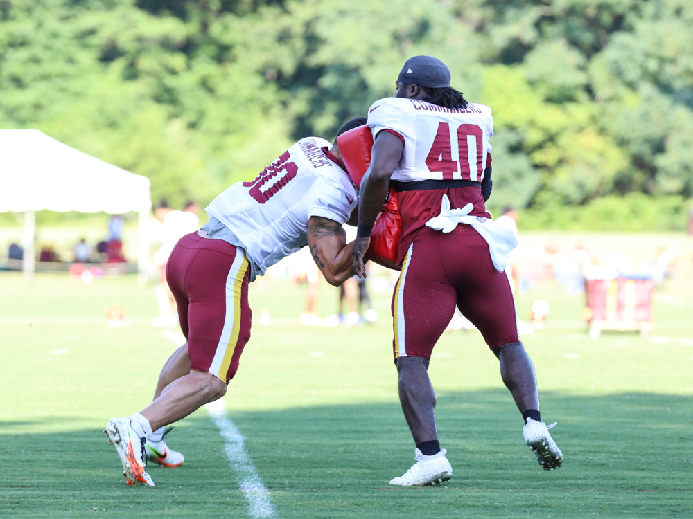 Washington Commanders Tight End Sammis Reyes (80) and Full Back