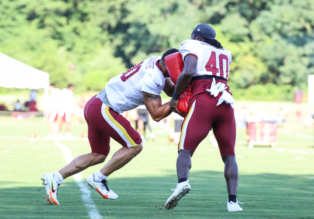 Washington Commanders Tight End Sammis Reyes (80) and Full Back
