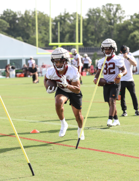 RB Reggie Bonofon (38) running the ball at the Commanders traini