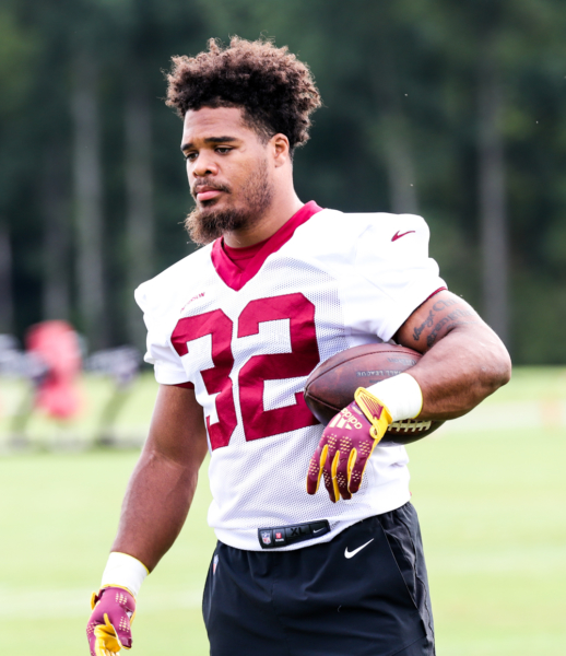 RB Jaret Patterson (32) during the Commanders training camp at
