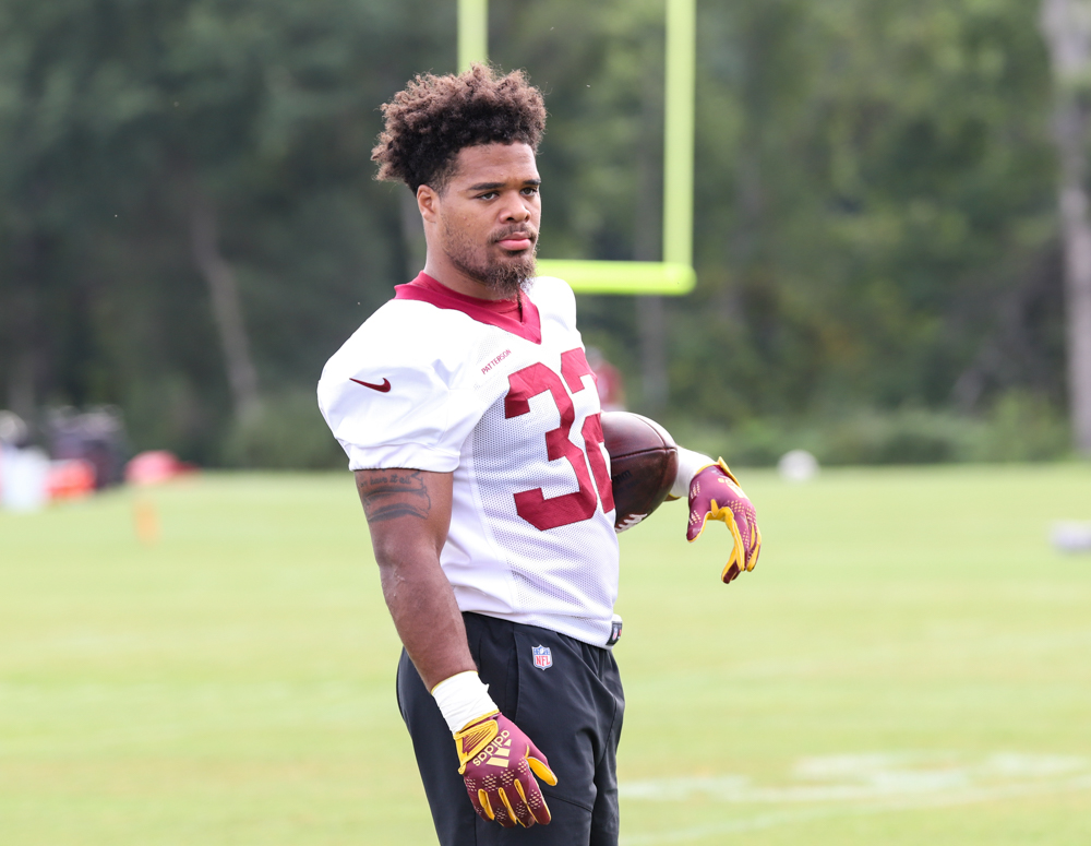 RB Jaret Patterson (32) during the Commanders training camp at