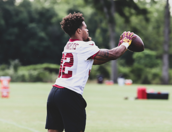 RB Jaret Patterson (32) during the Commanders training camp at