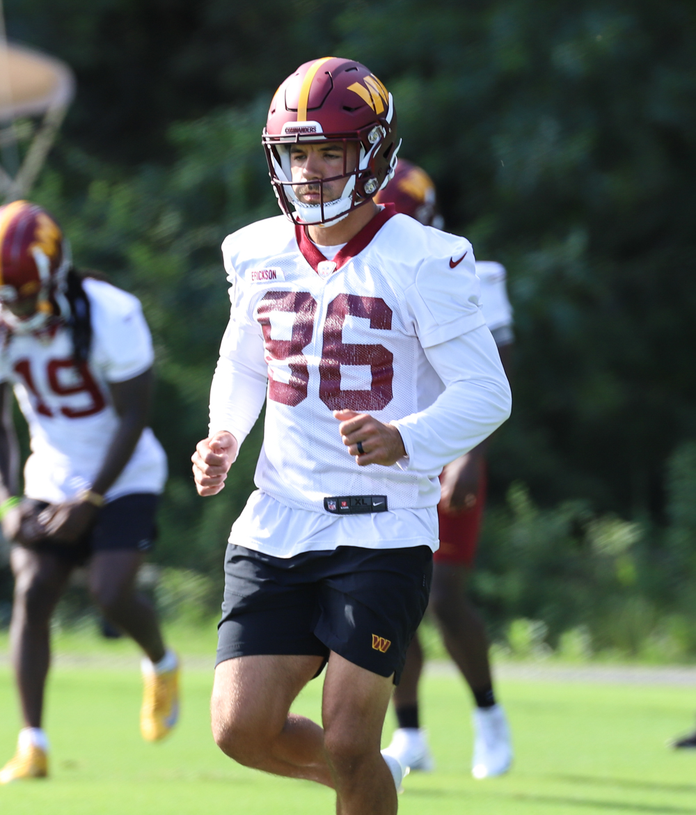 Washington Commanders Wide Reciever Alex Erickson slightly joggi