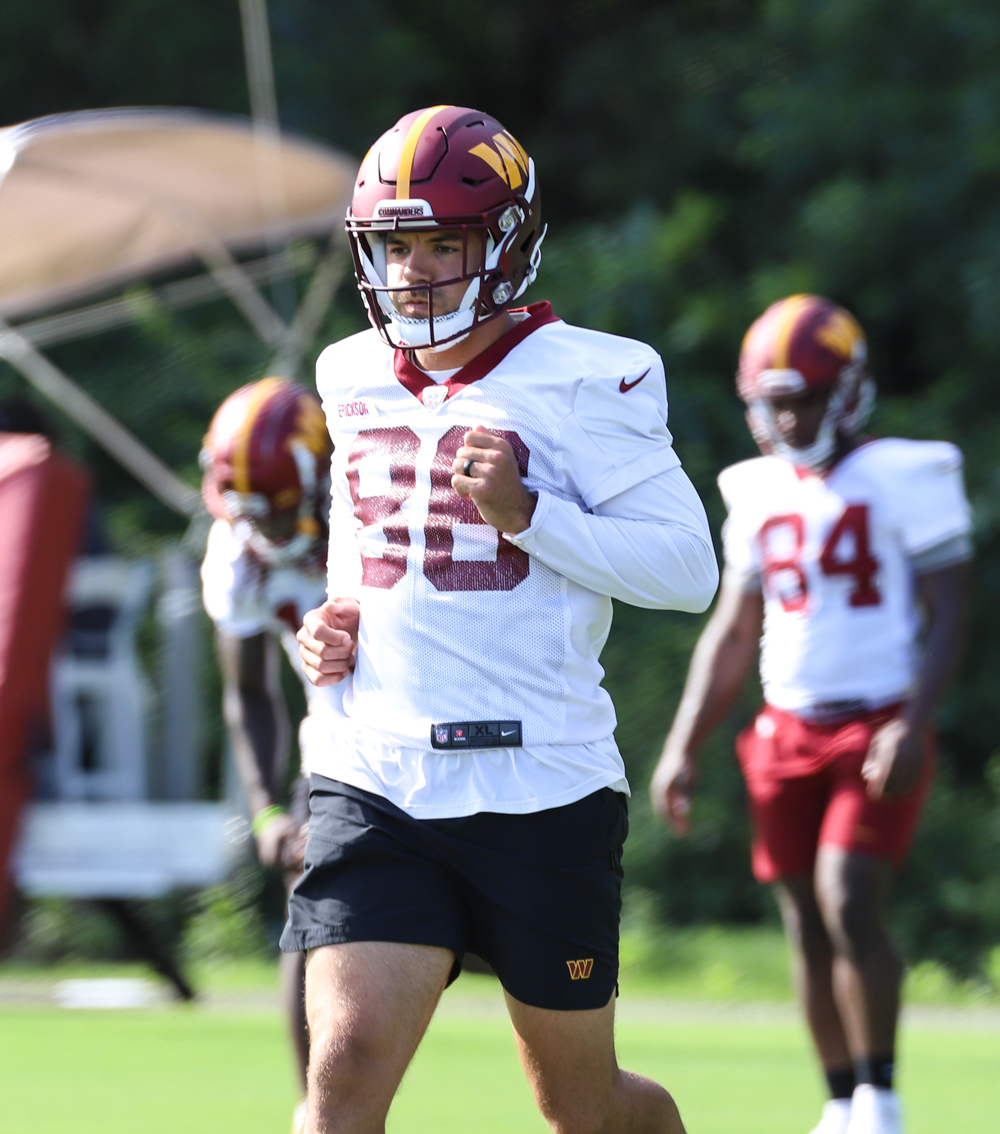 Washington Commanders Wide Reciever Alex Erickson slightly joggi