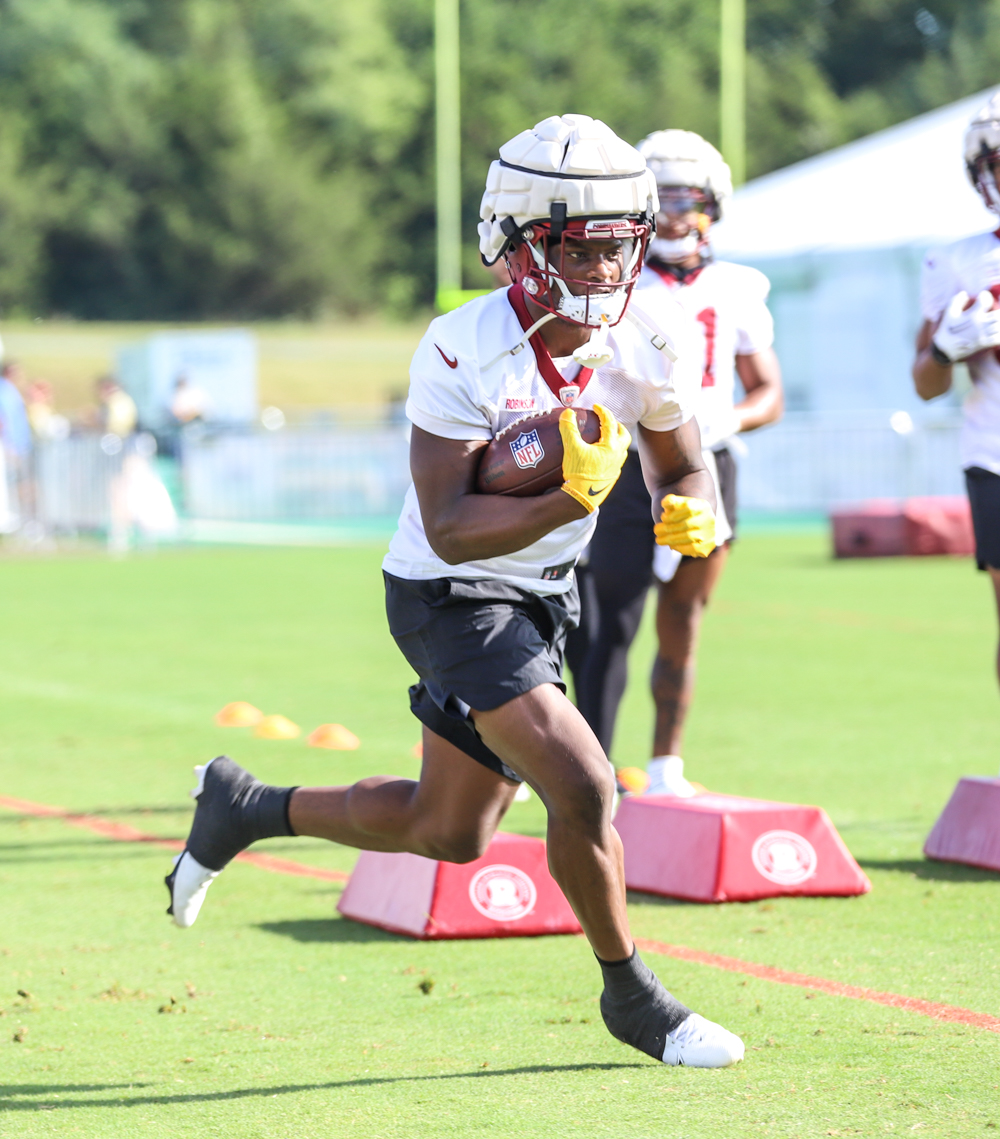 Washington Commanders Running Back Brian Robinson Jr. (8) finish