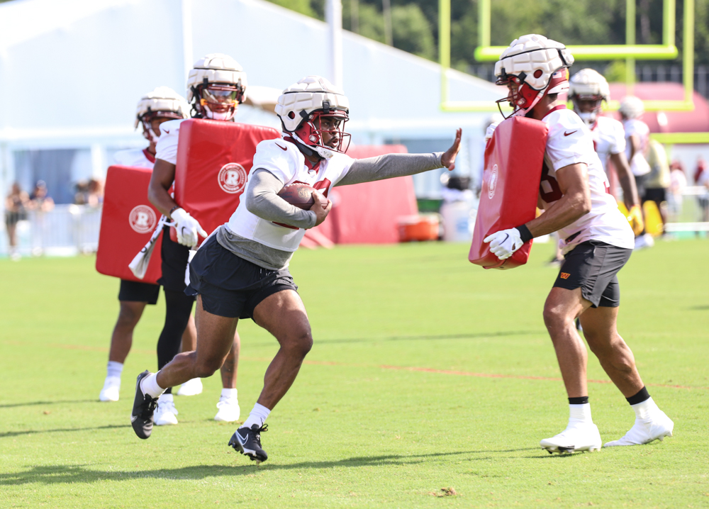 Washington Commanders Running Back J.D. McKissic (23) running wi