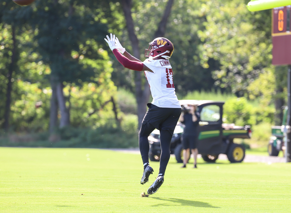Washington Commanders Wide Reciever Terry McLaurin (17) setting